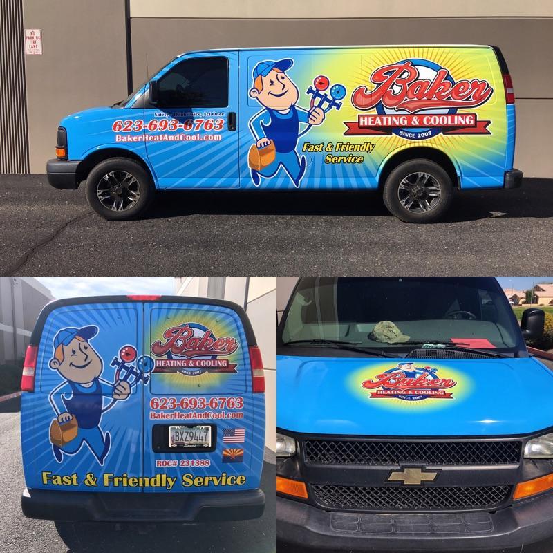 Baker heating and cooling vehicle wrap