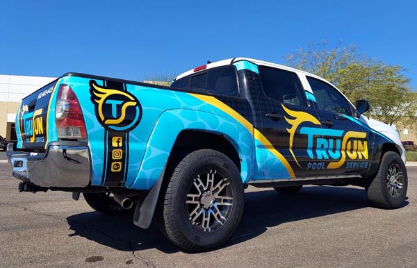 pool service vehicle wrap